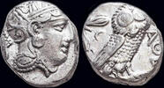 Attica tetradrachm Attica, Athens AR tetradrachm owl standing right -