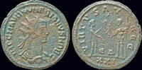 Roman antoninianus Numerian AE antoninianus emperor receiving Victory on globe from Jupiter -