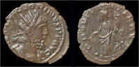 Roman antoninianus Victorinus billon antoninianus Providentia standing left -