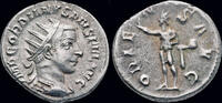 AR antoninianus 238-244AD Roman Gordian III AR antoninianus Sol standing left VF+