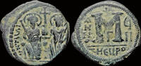 Byzantine AE follis Justin II & Sophia AE follis -