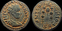 Pisidia AE22 Pisidia Antiochia Valerian I AE22 Vexillum flanked by standards -