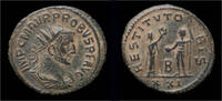 Roman antoninianus Probus billon antoninianus female presenting wreath. -