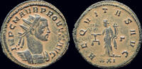 Roman antoninianus Probus AE antoninianus Aequitas standing front -