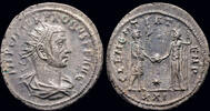 Roman antoninianus Probus billon antoninianus emperor receiving globe from Jupiter -