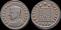 Roman AE3 Constantius II, as Caesar AE3 campgate -