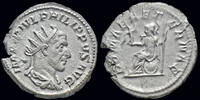 Roman antoninianus Philip I AR antoninianus Roma seated left -