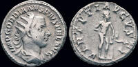 Roman AR antoninianus Gordian III AR antoninianus Hercules standing right -