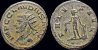 Roman antoninianus Claudius II Gothicus silvered antoninianus Salus standing left -