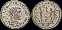 Roman AE antoninianus Constantius I Chlorus AE antoninianus prince receiving Victory on globe -