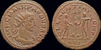 Roman antoninianus Probus AE antoninianus emperor receiving globe from Jupiter -