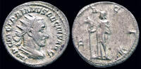 Roman antoninianus Trajan Decius AR antoninianus Dacia standing left -