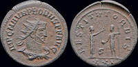 Roman antoninianus Probus AE antoninianus woman presenting wreath -