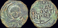 Crusader follis Crusader Antioch Tancred, Regent AE follis text in four lines -