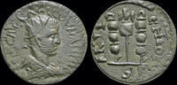 Pisidia AE22 Pisidia Antiochia Valerian I AE22 Aquila between two signa -