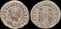 Roman antoninianus Aurelian billon antoninianus Sol standing left. -