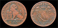 Belgium 5 centime Belgium Leopold I 5 centimes 1842 -