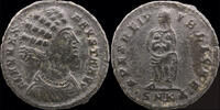 Roman follis Fausta Augusta AE follis Salus standing facing -
