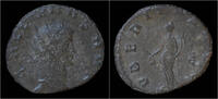 Roman antoninianus Gallienus billon antoninianus Uberitas standing left -