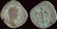 Roman sestertius Gordian III AE sestertius Mars advancing right -