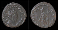 Roman antoninianus Tetricus I billon antoninianus Virtus standing left -