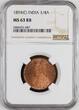 British India 1/4 Anna VICTORIA 1894 (C) NGC Graded MS 63 RB