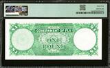 Fiji One Pound 1st May 1965 QEII Pick-53g CH UNC PMG 64 Rare !
