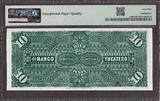 Mexico Banco Yucateco 10 Pesos ND (ca 1898) SPECIMEN P-S468s2 GEM UNC PMG 65 EPQ