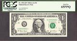U.S.A  2003A FR Note DALLAS $1 Fr 1931-K LOW Serial 00000021 ☆STAR☆ GEM UNC PCGS 65 PPQ