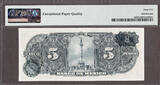 5 Pesos 1/9/1943 Mexico  M4637f Pick-34f GEM UNC PMG 65 EPQ