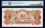 5 Colones 1903-1917 Costa Rica  Pick-S122r Ch UNC PMG 64 EPQ