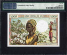 5000 Francs 1972-84 Mali  ND Pick-14c GEM UNC PMG 66 EPQ
