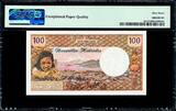 100 Francs 1975 New hebrides  ND Sign # 2 Pick-18c SUPERB GEM UNC PMG 67 EPQ