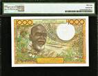 1000 Francs West African States / Ivory Coast  1959-65 P-103Al About UNC PMG 58