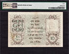 10 Rupees 1917-30 British India  Sign Denning Pick-6 Extremely Fine PMG 40