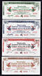 3 Dollar Canada Local Currency MANITOULIN  9 MATCHING Serial SET 1985-1993 UNC