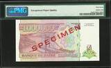 1,000,000 Zaires 1993 Zaire  SPECIMEN Pick-45s SUPERB GEM UNC PMG 67 EPQ