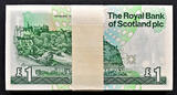 Pound 1992 Scotland One  Bundle 100 CONSECUTIVE COMMEMORATIVE Pick-356 GEM UNC
