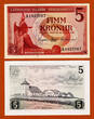 5 Kronur 1957 Iceland 10 Consecutive  Pick-37a CRISP UNC