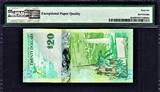 2009 Bermuda $20 Hybrid Polymer 1st Prefix LOW # A/1 000037 P-60a GEM UNC PMG 66
