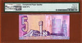 5 Rand South Africa  1981-89 SOLID Serial 777777 P-119c Ch Ex Fine PMG 45 EPQ