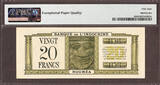 South Pacific 20 Francs 1944 New Caledonia  ND Pick-49 About UNC PMG 58 EPQ