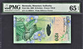 Bermuda Bermuda $20 Hybrid Polymer 1st Prefix LOW # A/1 000014 P-60b GEM UNC PMG 65 -