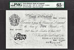 UK (Great Britain) 5 Pounds 12.6.1947 Great Britain England  LONDON Pick-343 B264 GEM UNC PMG 65 EPQ