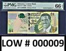 Bahamas 2008 $ Bahamas $1 LOW Serial 000009 Pick-71 GEM UNC PMG 66 EPQ -