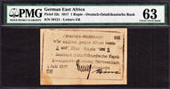 Rupie German East Africa One Pick-22c CH UNC PMG 63 ONLY FINEST KNOWN ! -