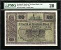 UK (Great Britain) 20 Pounds Scotland North of Scotland Bank Ltd  1st March 1930 Pick-S641 VF PMG 20