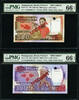 1000 Francs Madagascar 500 & SPECIMEN 1988-93 Pick-71s & 72s GEM UNC PMG 66 EPQ -