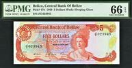 Belize 5 Dollars Belize QEII Pick-47b GEM UNC PMG 66 EPQ -