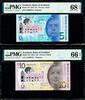 UK (Great Britain) 10 Pound Scotland Polymer 5 & MATCHING # AA002231 Superb GEM UNC PMG 68 EPQ -